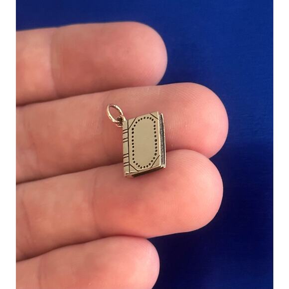 Bronze Book Charm, Bronze Book Pendant - Picture 2 of 5